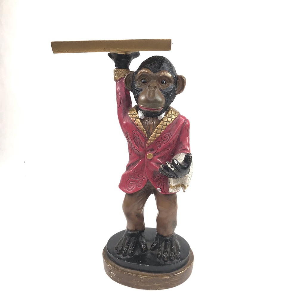 Vintage Bombay Company Winston Monkey Butler Business Card Jewelry Misc. Holder